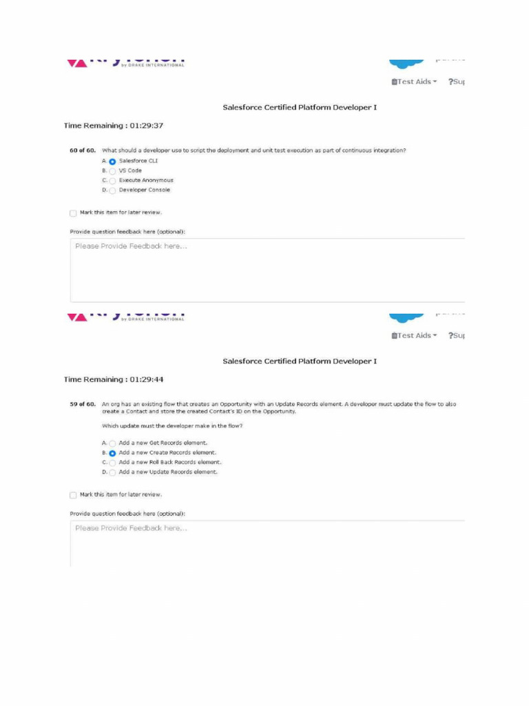 Salesforce Certified Developer Exam Questions | PDF | Computing ...
