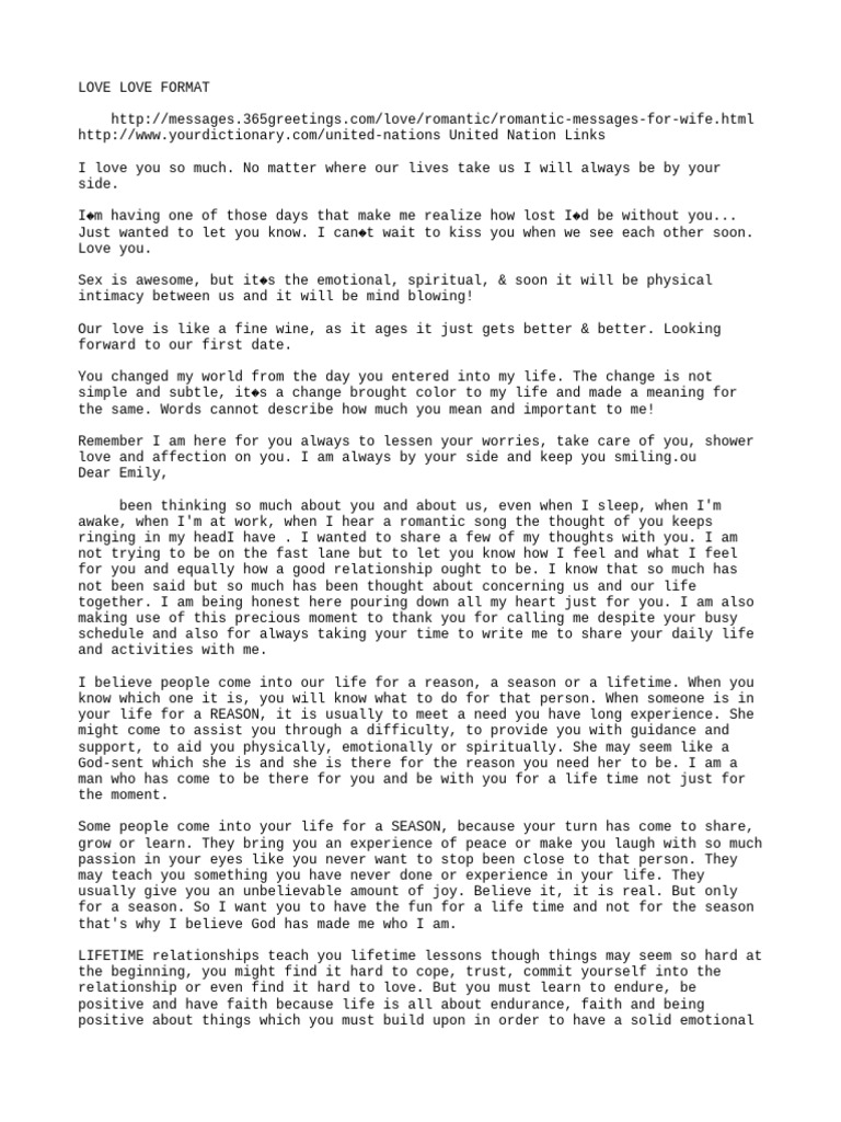 Love Love Format2 Pdf Love Experience