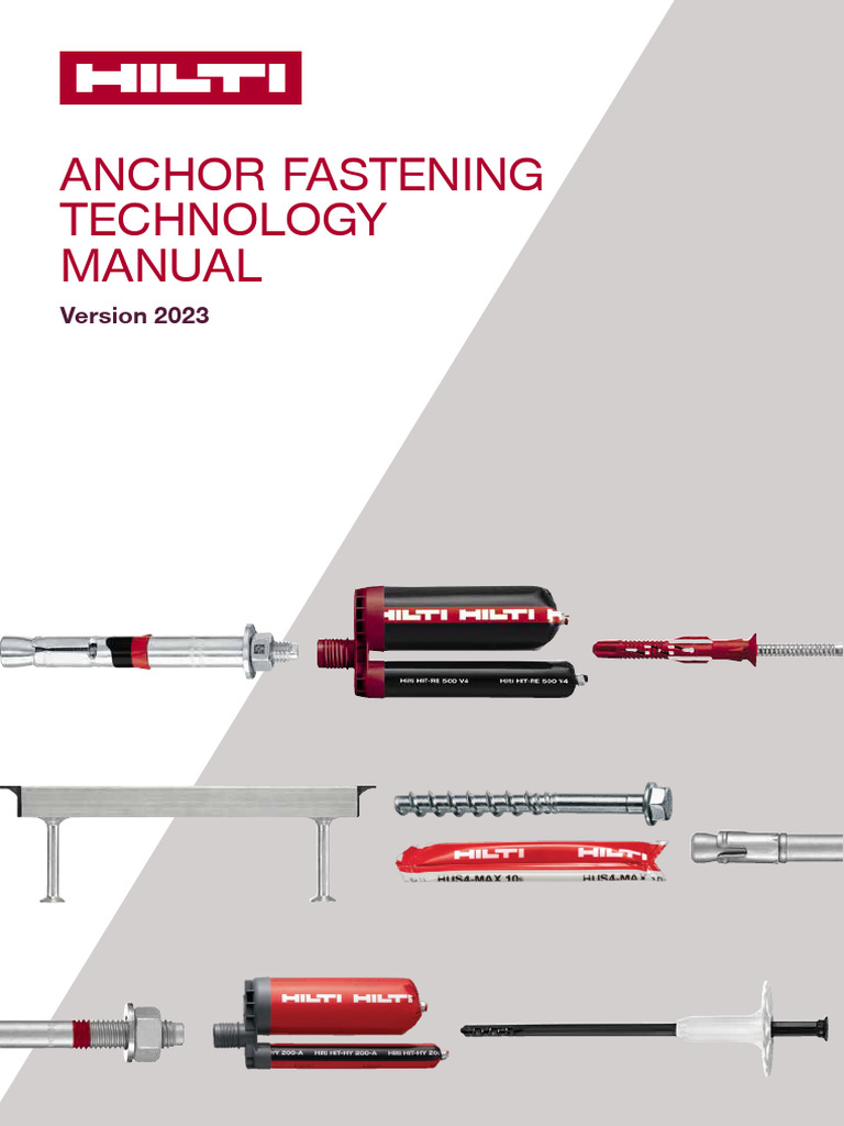 Hilti Anchor Fastening Manual 2023 | PDF | Concrete | Building Engineering