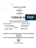 Minor Project Report On Videocon