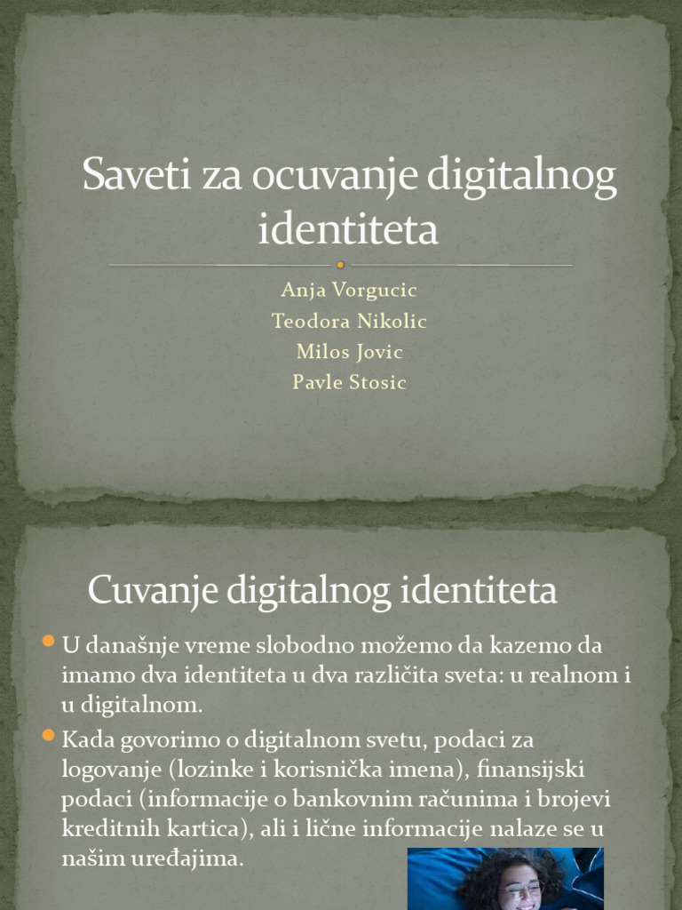 Saveti Za Ocuvanje Digitalnog Identiteta | PDF