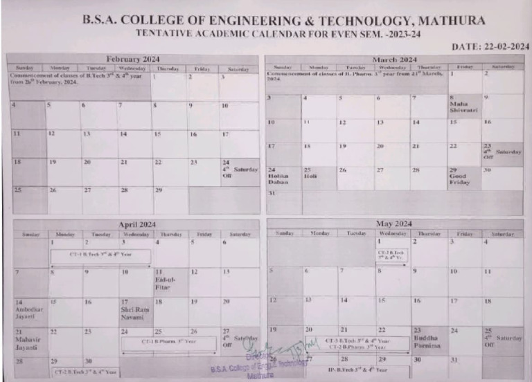 Academic Calander | PDF