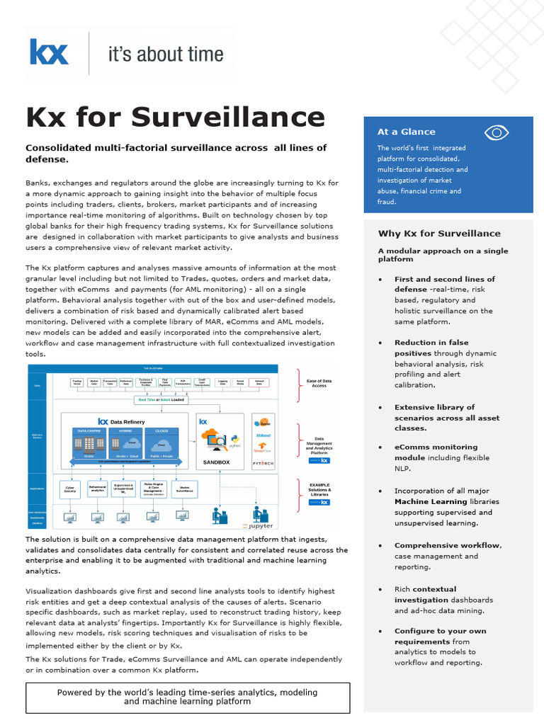 Kx eComms Surveillance Solutions | PDF | Surveillance | Machine Learning