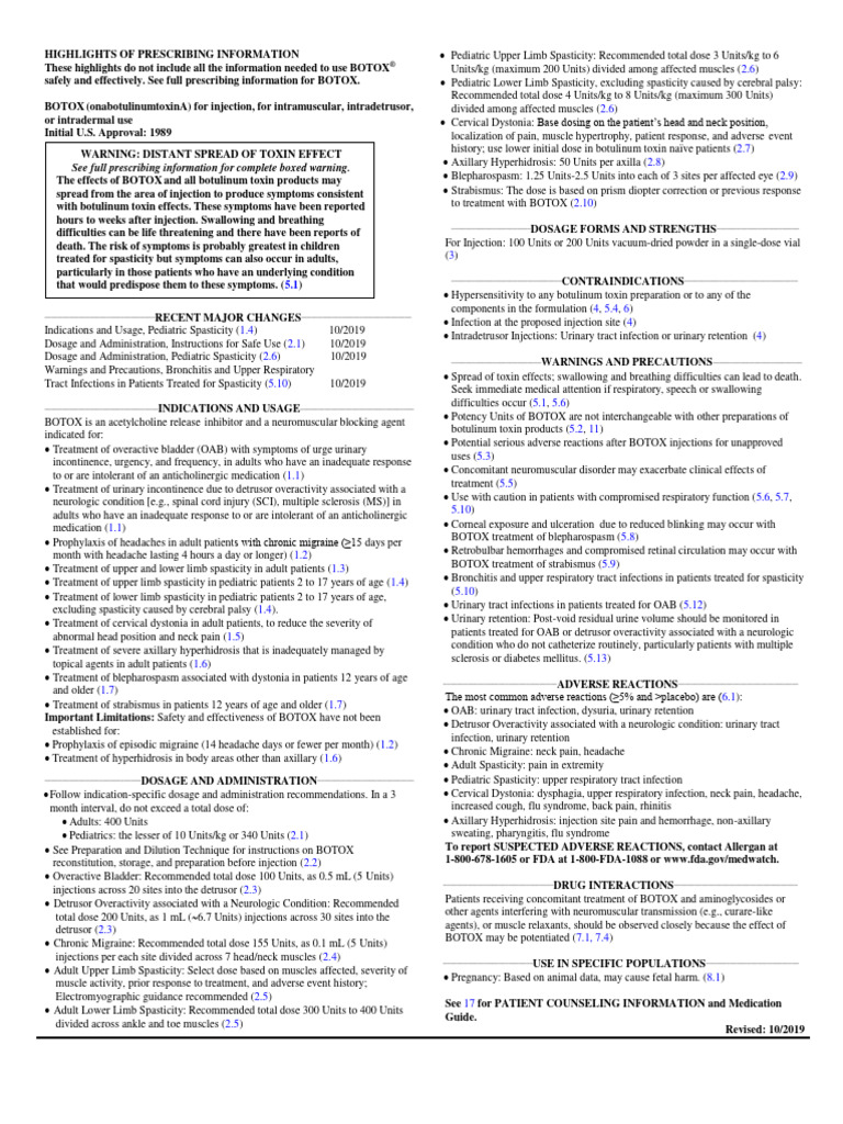 Botox Download Free Pdf Botulinum Toxin Human Leg