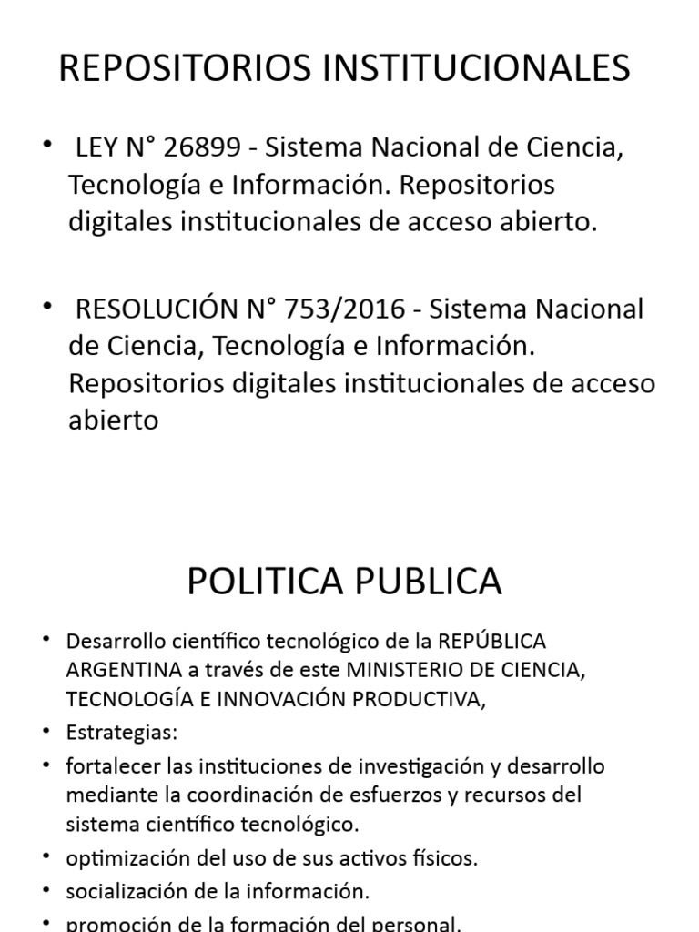 Repositorios Institucionales Pdf Acceso Abierto
