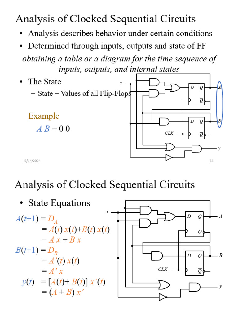 Clocked Sequential Circuit Analysis | PDF | Computer Engineering ...
