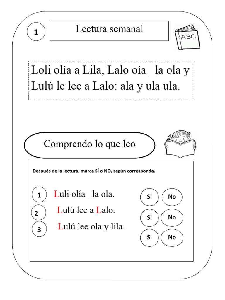Actividades de Lenguaje 1 Basico | PDF