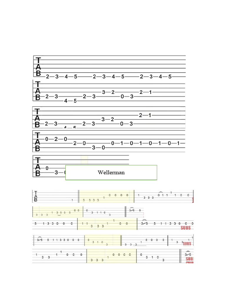 Pantera Rosa Notas Musicales Guitarra | PDF