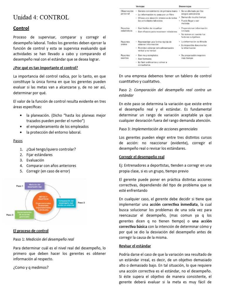 Proceso de Control en la Gestión Empresarial | PDF | Presupuesto ...