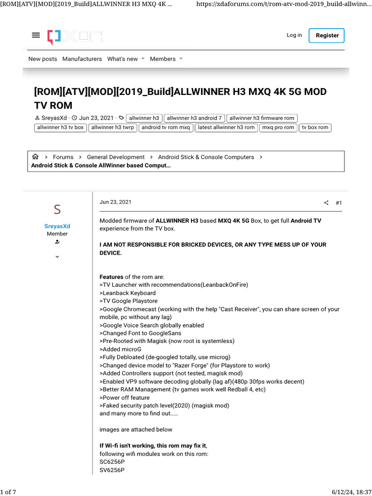 (ROM) (ATV) (MOD) (2019 Build) ALLWINNER H3 MXQ 4K 5G MOD TV ROM XDA