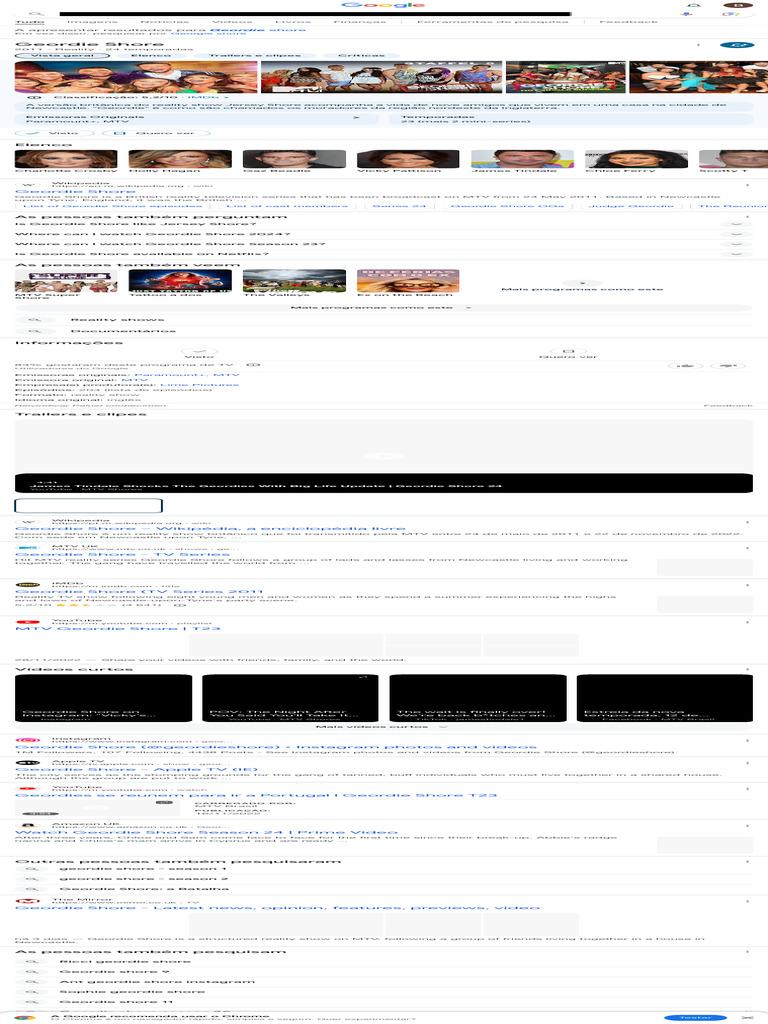 Georgie Shore - Pesquisa Google | PDF | Programas de televisão | Televisão