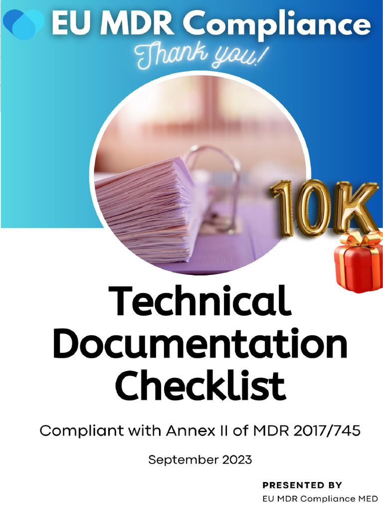 Technical Documentation File Checklist | PDF | Verification And ...