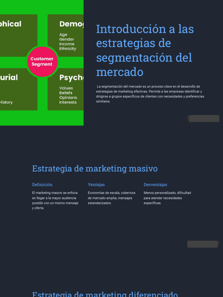 Estrategias de Segmentación de Mercado | PDF | Marketing | Mercado ...