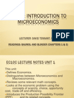 Unit 1 Introduction To Microeconomics - DT-Posted