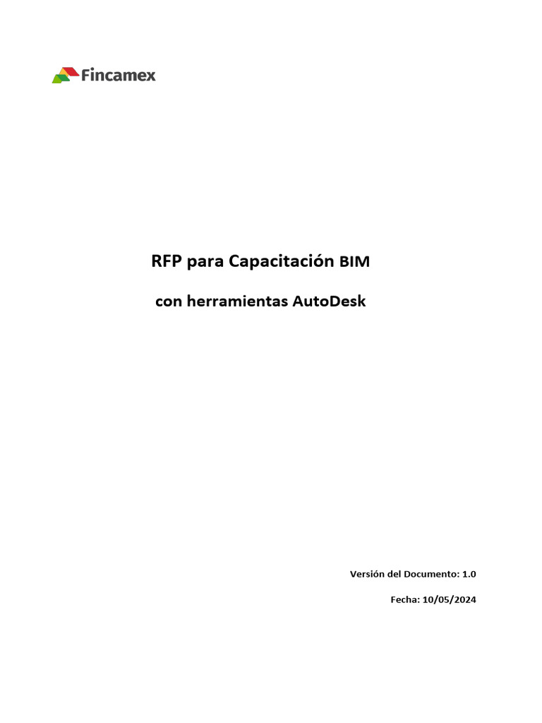 RFP Capacitación BIM Mayo 24 | PDF | Autodesk Revit | Calidad (comercial)