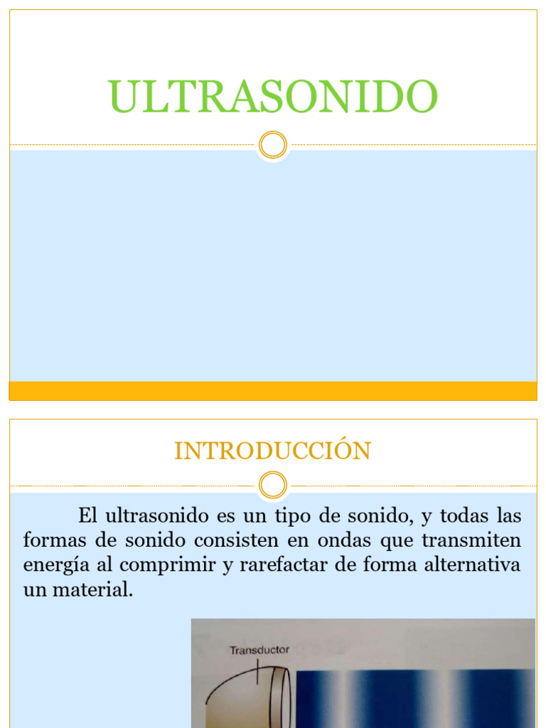 Ultrasonido 1 | PDF | Ultrasonido | Sonido