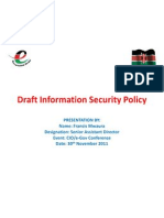 CIO 100 2011 - Draft Information Security Policy - Egovernment - Francis Mwaura