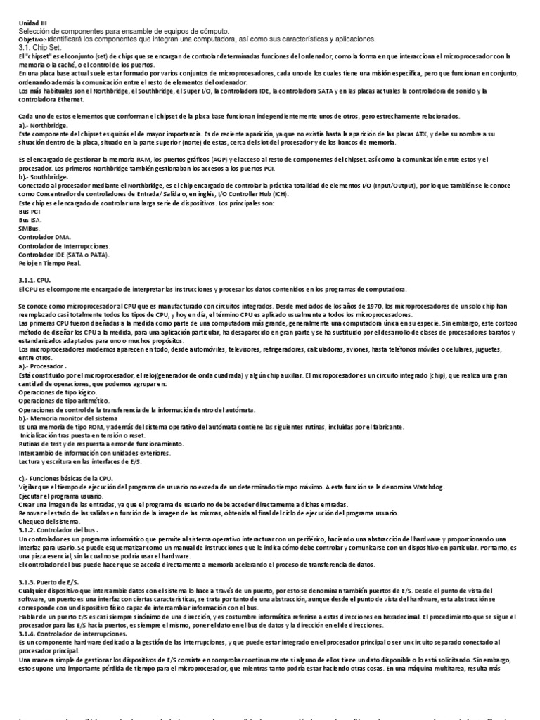 AC Unidad3 | PDF | Almacenamiento de datos de la computadora | Hardware ...