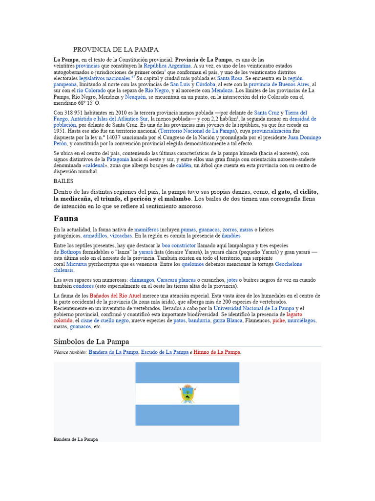 Provincia de La Pampa | PDF