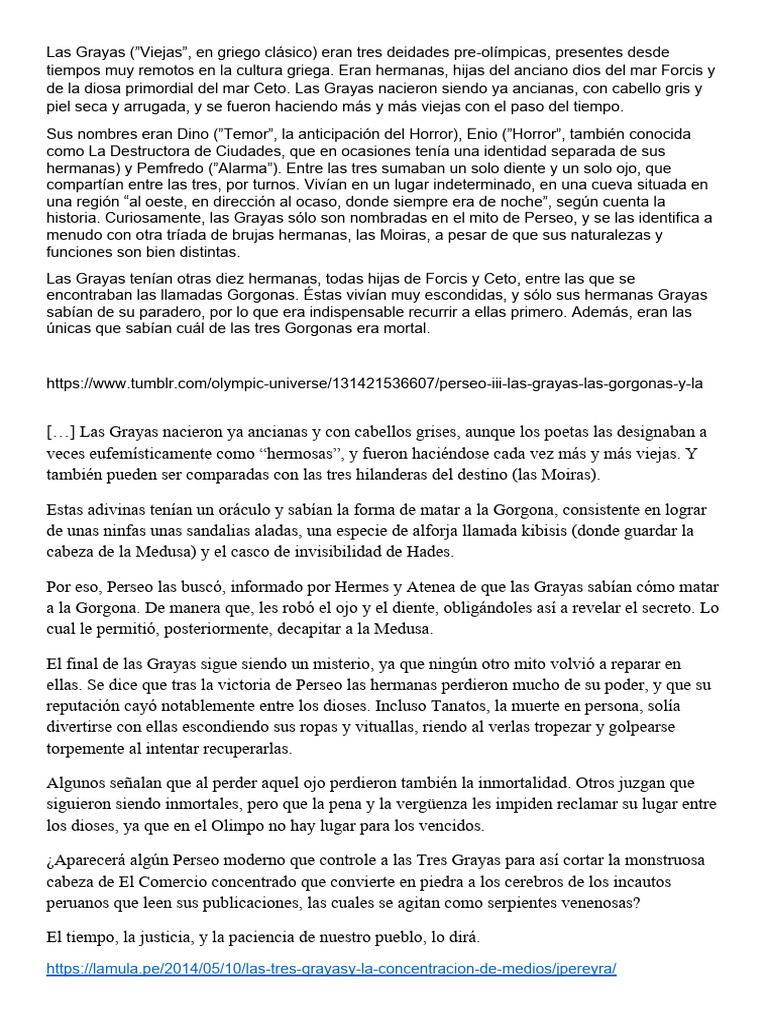 Las Grayas Descargar Gratis Pdf Deidades Griegas Mitología Griega