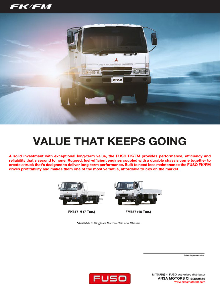 Mitsubishi Fuso FK617 & FM657 Specs | PDF | Horsepower | Truck