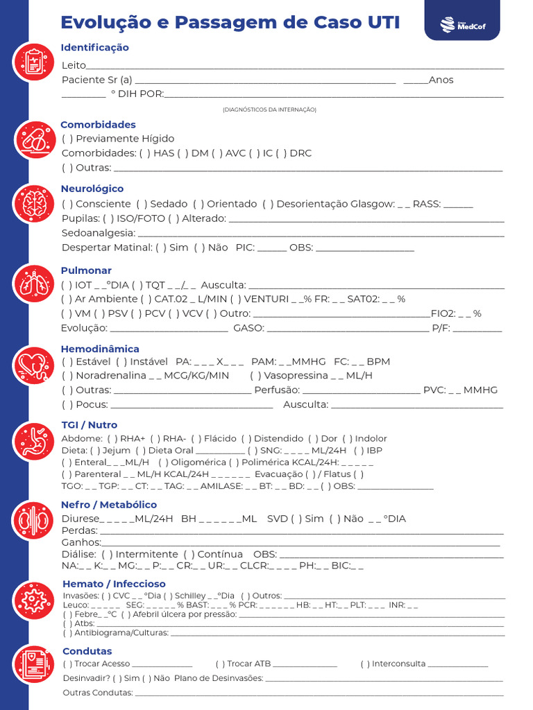 PDF-Evolucao-e-Passagem-de-Caso-UTI | PDF