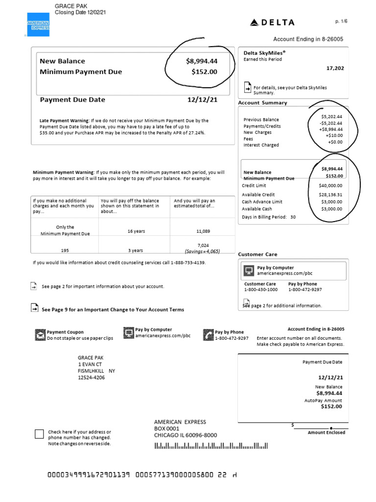 Lawrence Critelli Amex Statement-Páginas-1 | PDF | Credit Card ...