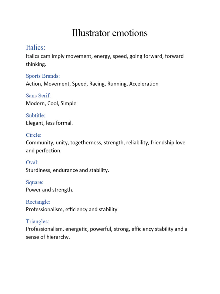 Illustrator Emotions | PDF | Career & Growth