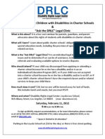 DRLC Flyer-Seminar & Legal Clinic on Rights of Students with Disabilities in Charter Schools
