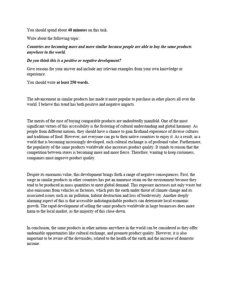 Writing - Same Products | PDF | Politics