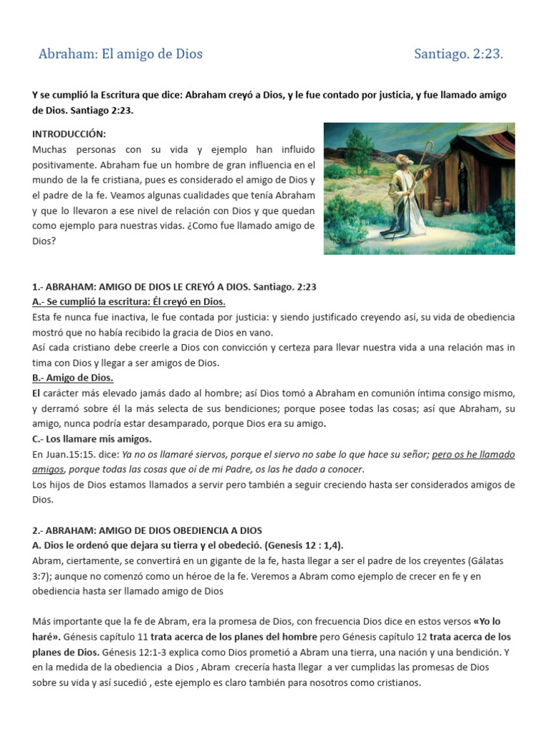 Amigo de Dios | PDF | Abrahán | Libro del Génesis