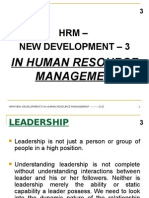 HRM - New Development - 3: in Human Resource Management