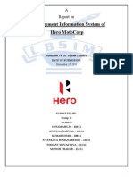 Management Information System of Hero Motocorp: A Report On