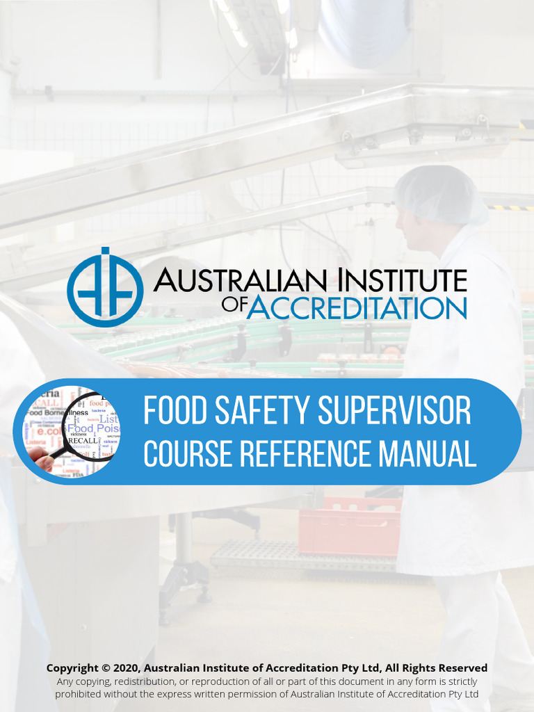 Food Safety Supervisor Course Guide | PDF | Food Safety | Allergen
