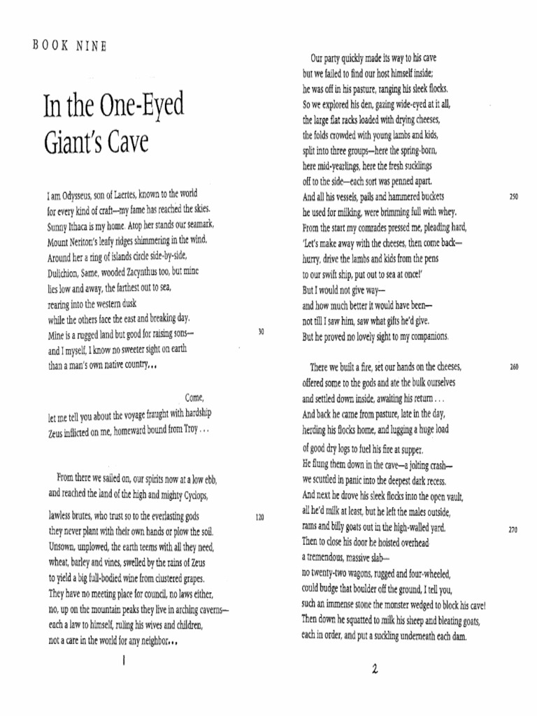 The odyssey book 9 the cyclops pdf