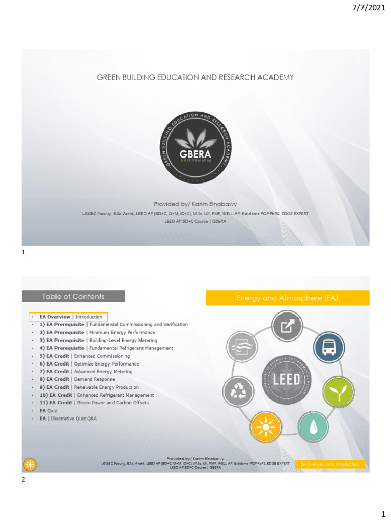 01+co Leed Ap1 Ch6 Ea 01+ +overview | PDF | Efficient Energy Use ...