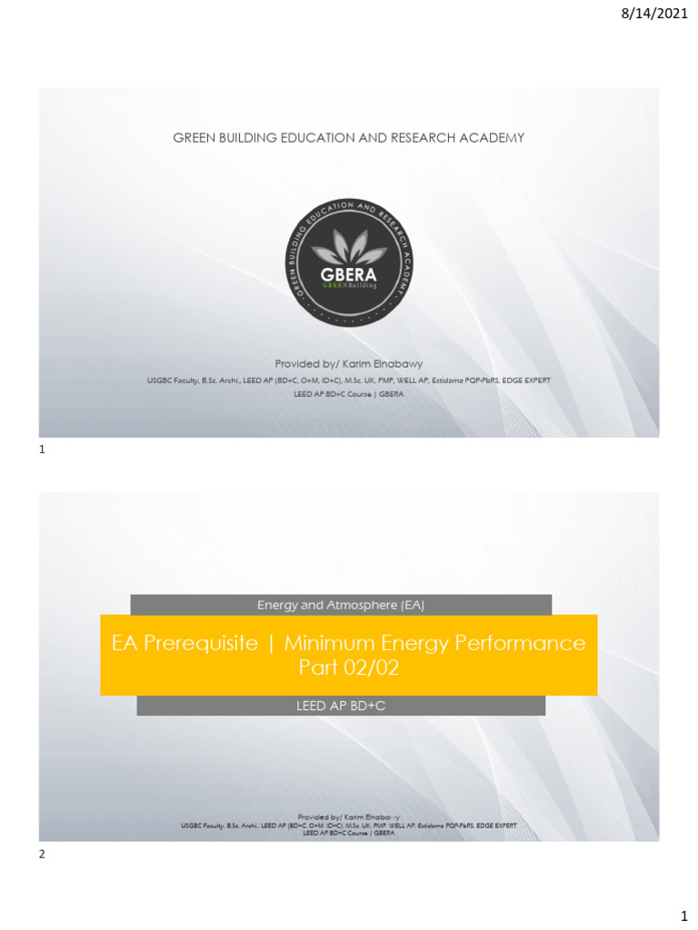 10+CO LEED AP1 CH6-EA-03+Minimum+Energy+Performance+Part+2 | PDF | Data ...
