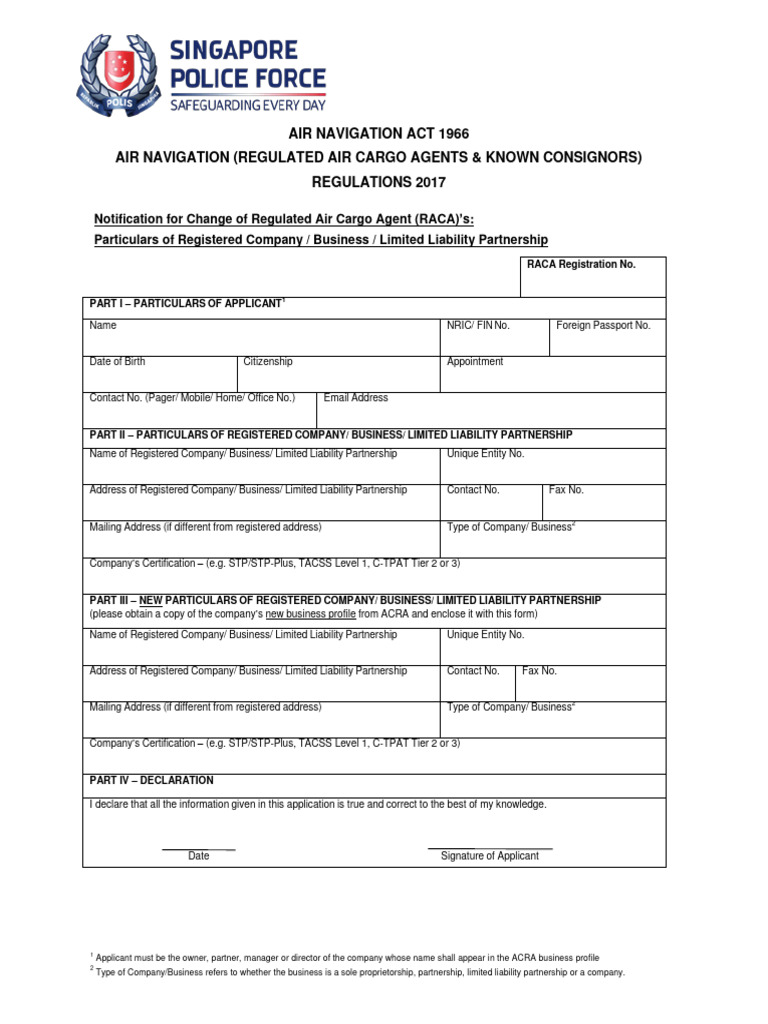 ACRA Change of Business Address Guide | PDF | Partnership | Business