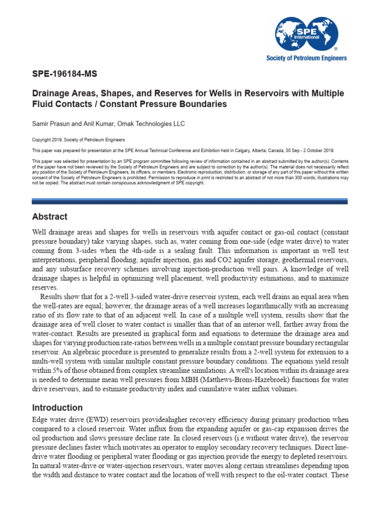 Prasun 2019 | PDF | Petroleum Reservoir | Extraction Of Petroleum