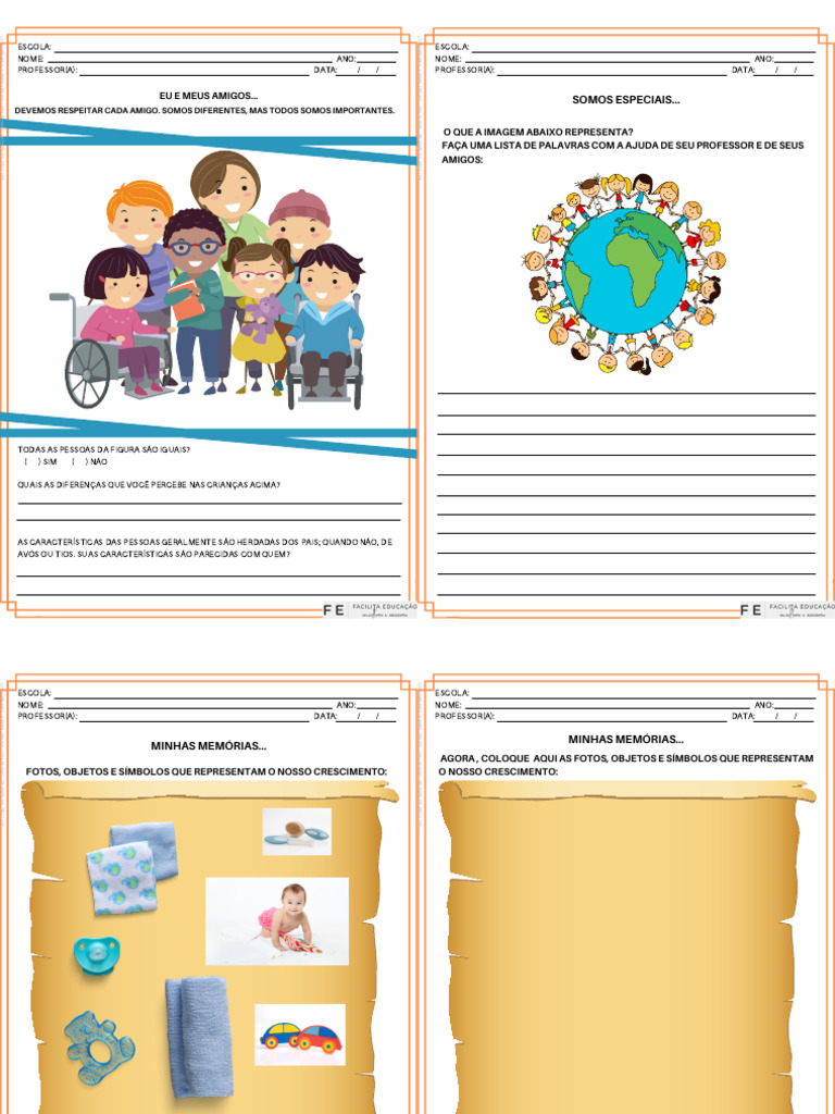 Atividades de Inclusão Escolar | PDF, image size:768x1024