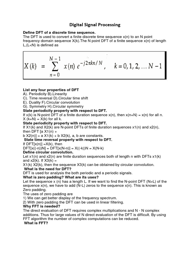 Understanding DFT Properties and Applications | PDF | Discrete Fourier ...