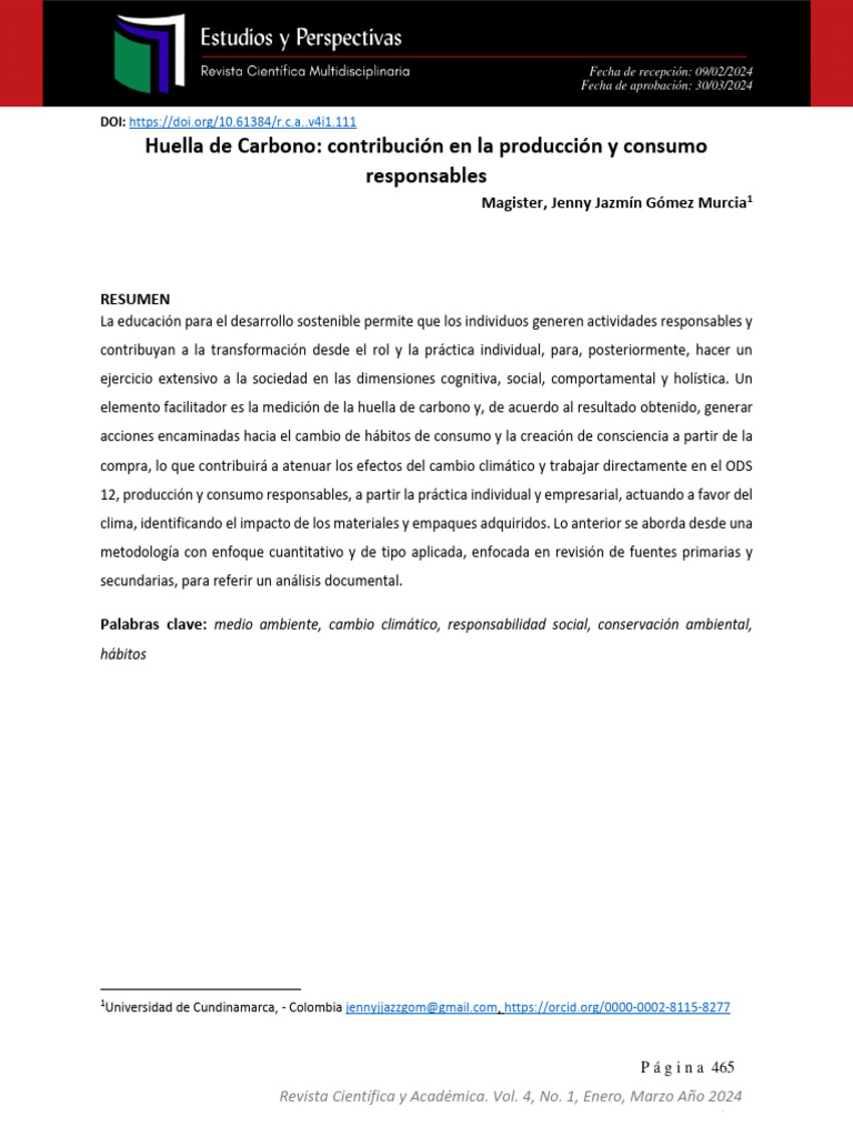 Huella de Carbono y Consumo Responsable | PDF | Sustentabilidad ...