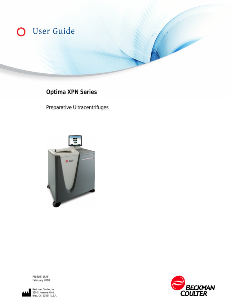 Optima XPN Series User Guide | PDF | Electrostatic Discharge | Safety