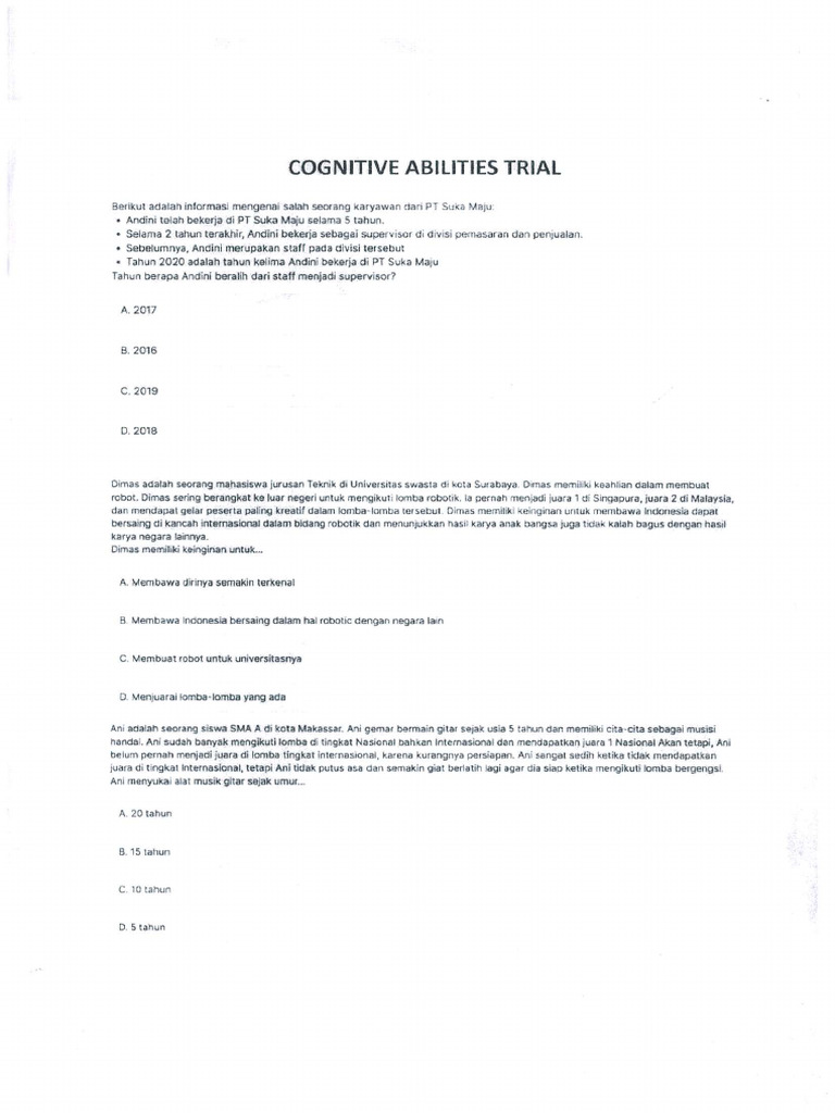 Cognitive Abilities Test Level Ii Talentics