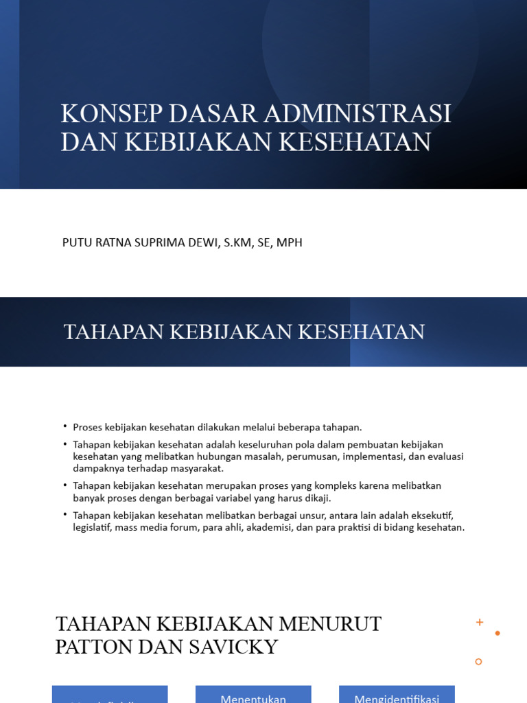 Konsep Dasar Administrasi Dan Kebijakan Kesehatan Pdf