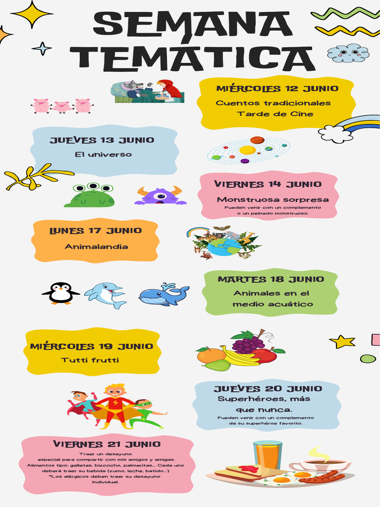 Semana Temática 1º Primaria | PDF