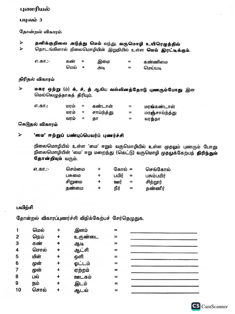 Expanded Form Meaning Tamil