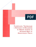 CLASSIFICAÇÃO, TEMPORALIDADE - Conarq - Arquivo Nacional