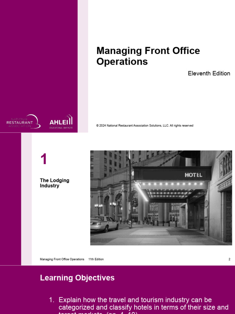 Managing Front Office Operations Overview | PDF | Hotel | Social Media