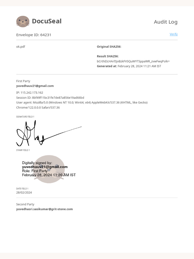 Audit Log - Ok | PDF